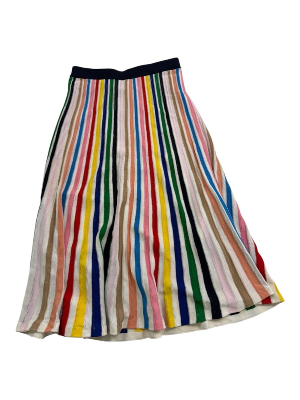 J. Crew Multicolor Striped A-Line Midi Skirt Size XS - EUC